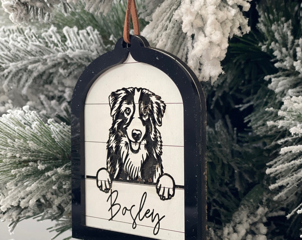 Personalized dog ornament