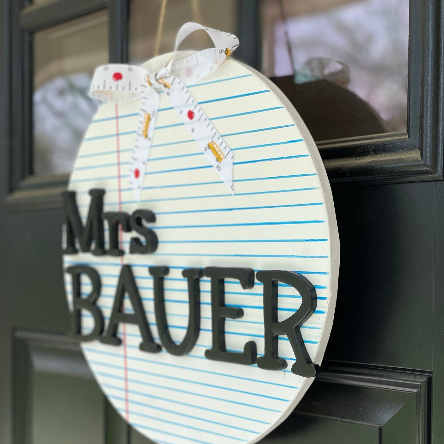 Unique teacher gift, 3d name sign classroom decor- end of school year gift- notebook sign- appreciation- back to school teacher appreciation