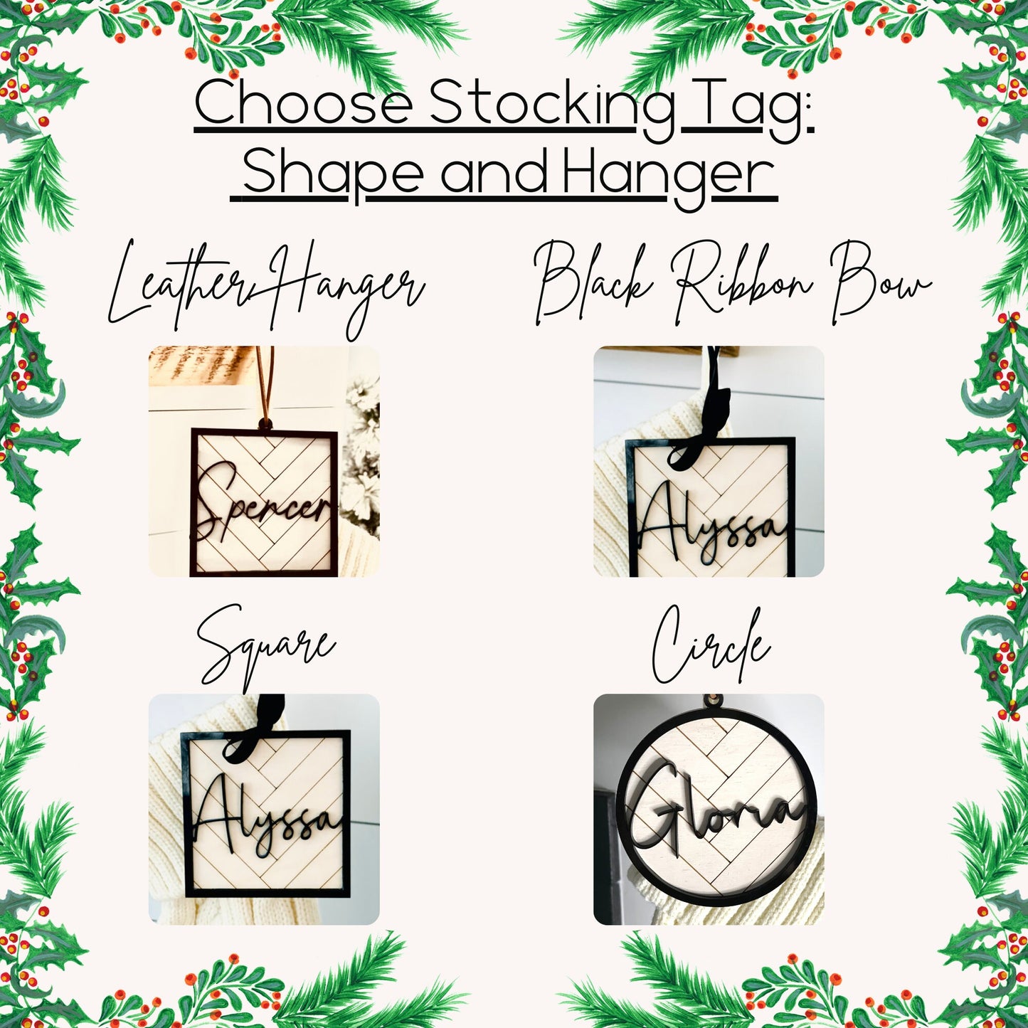 Personalized stocking tag, Stocking Name Tags, Christmas Stocking Tags, Christmas stocking name tags, personalized stocking tags