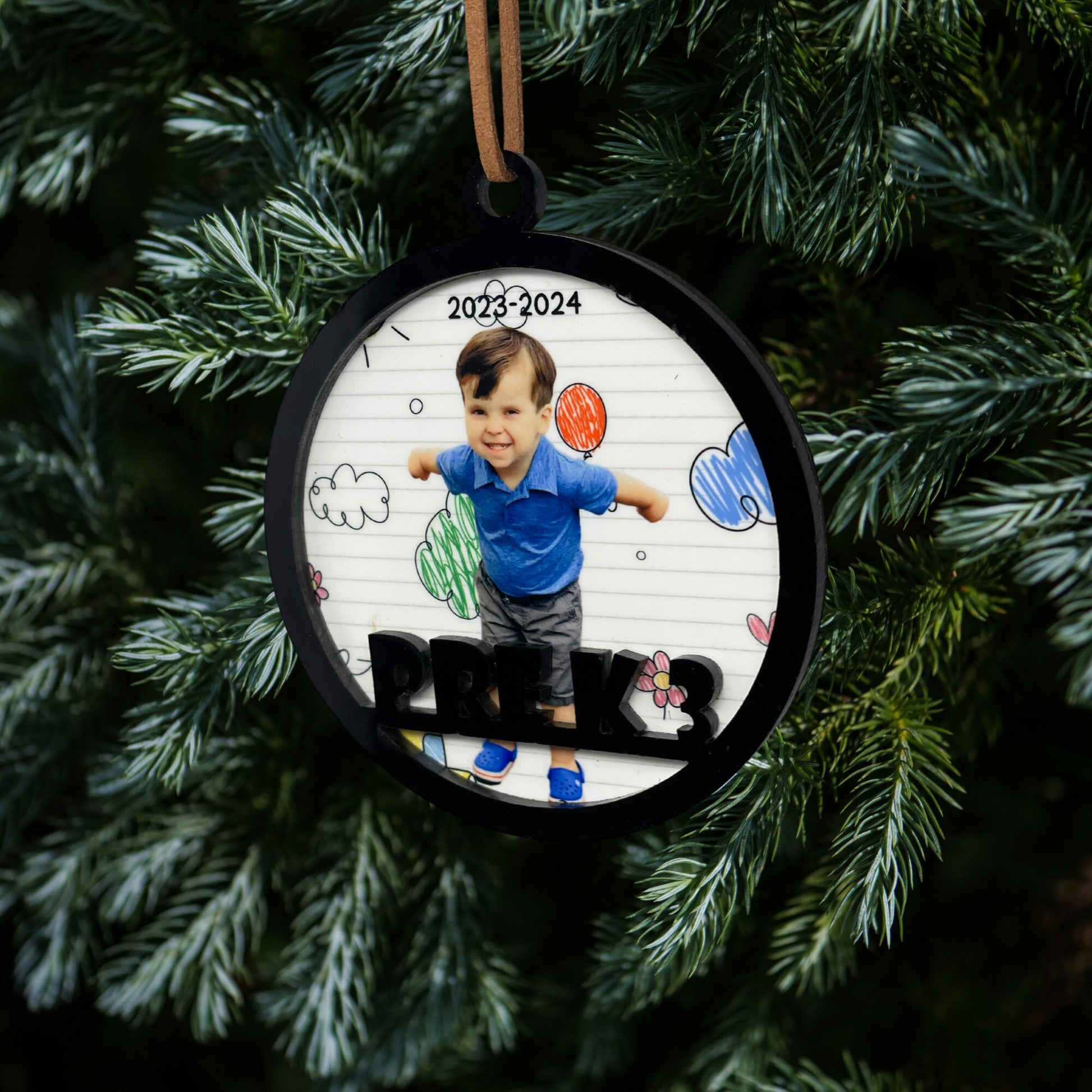 laser engraved ornament, laser engraved photo, school picture, custom photo ornament, custom photo ornaments, picture day school photo frame