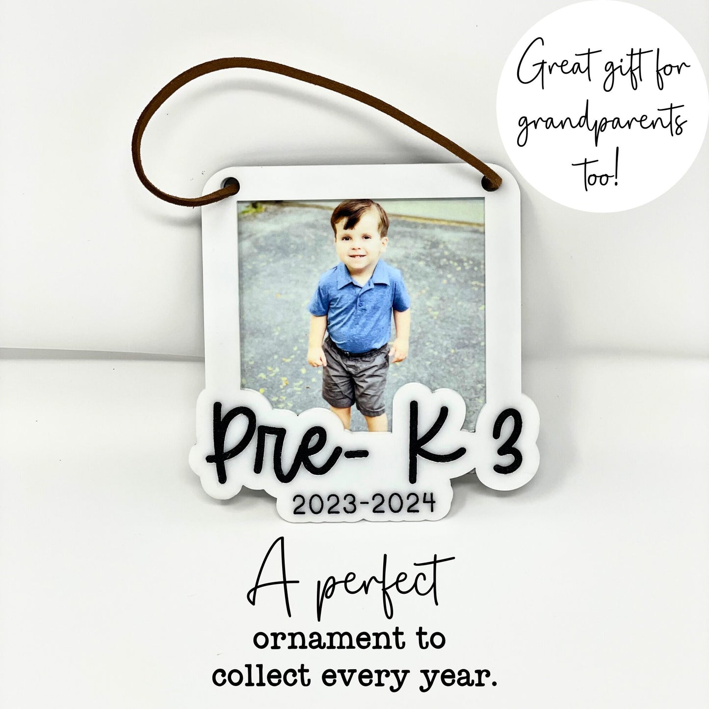 laser engraved ornament, laser engraved photo, school picture, custom photo ornament, custom photo ornaments, picture day school photo frame