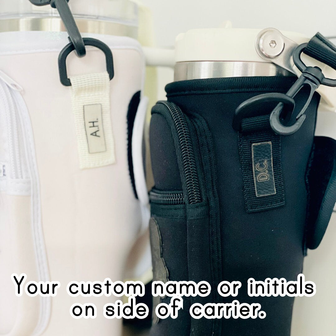 Custom Stanley Tumbler Holder Custom water bottle carrier Personalized Hiking Bag Crossbody Water Bottle Carrier