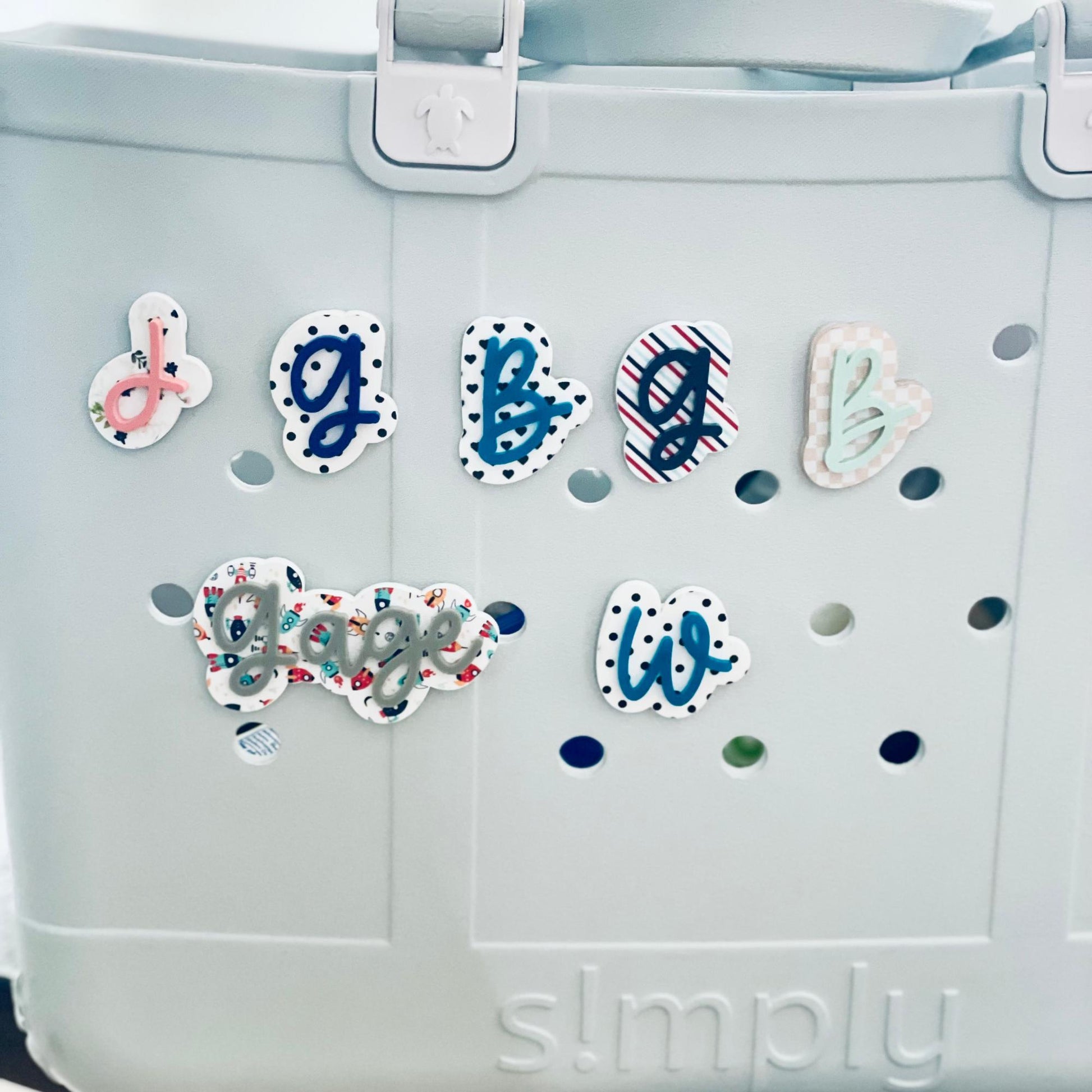 Bogg bag accessories bogg bag simply southern bogg bag charm diaper bag tag pool bag custom beach bag acrylic name tag personalized initial