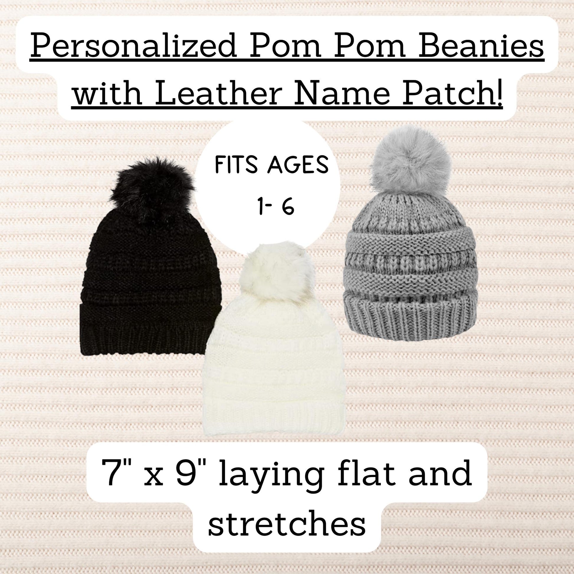 Personalized beanie| custom leather patch| inter hat toddler| personalized winter hat| leather patch beanie| name beanie| infants beanie