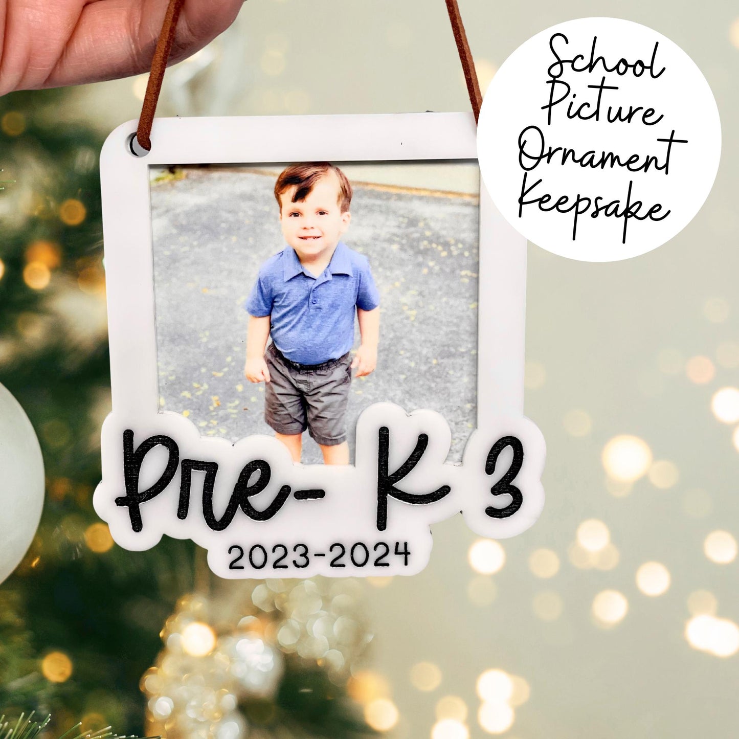 laser engraved ornament, laser engraved photo, school picture, custom photo ornament, custom photo ornaments, picture day school photo frame