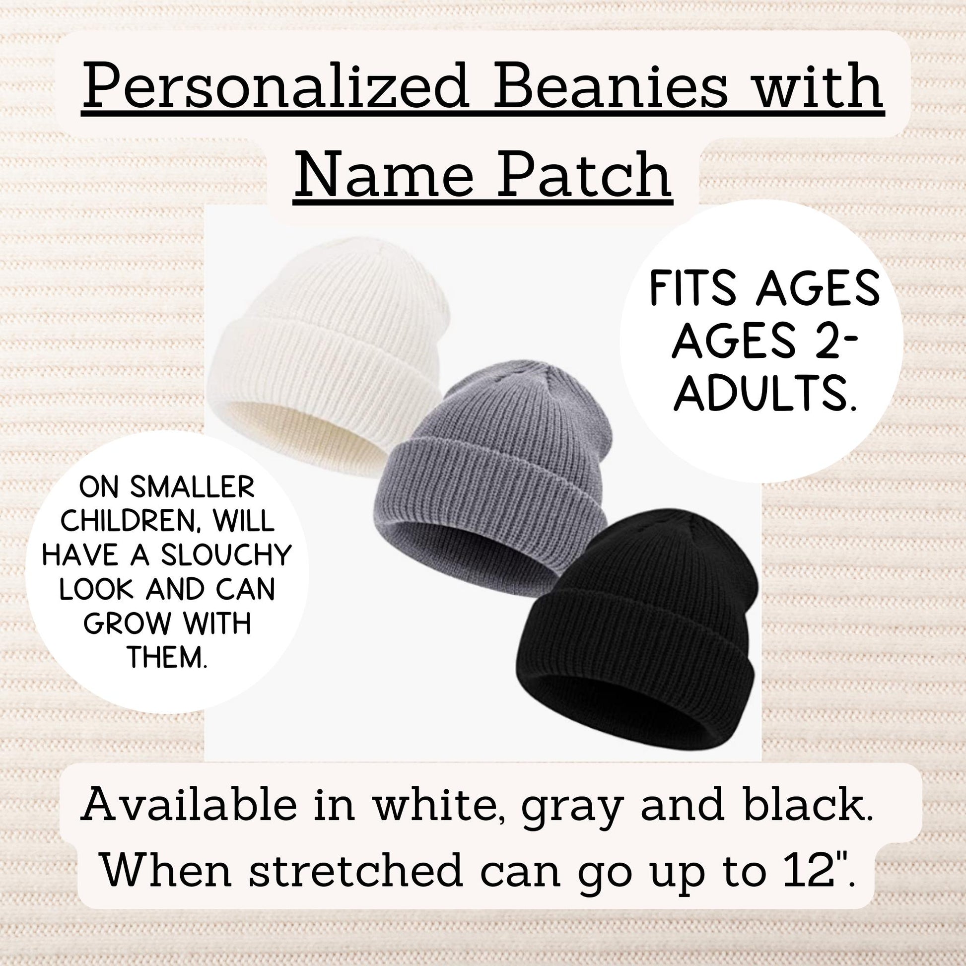 Personalized beanie| custom leather patch| inter hat toddler| personalized winter hat| leather patch beanie| name beanie| infants beanie