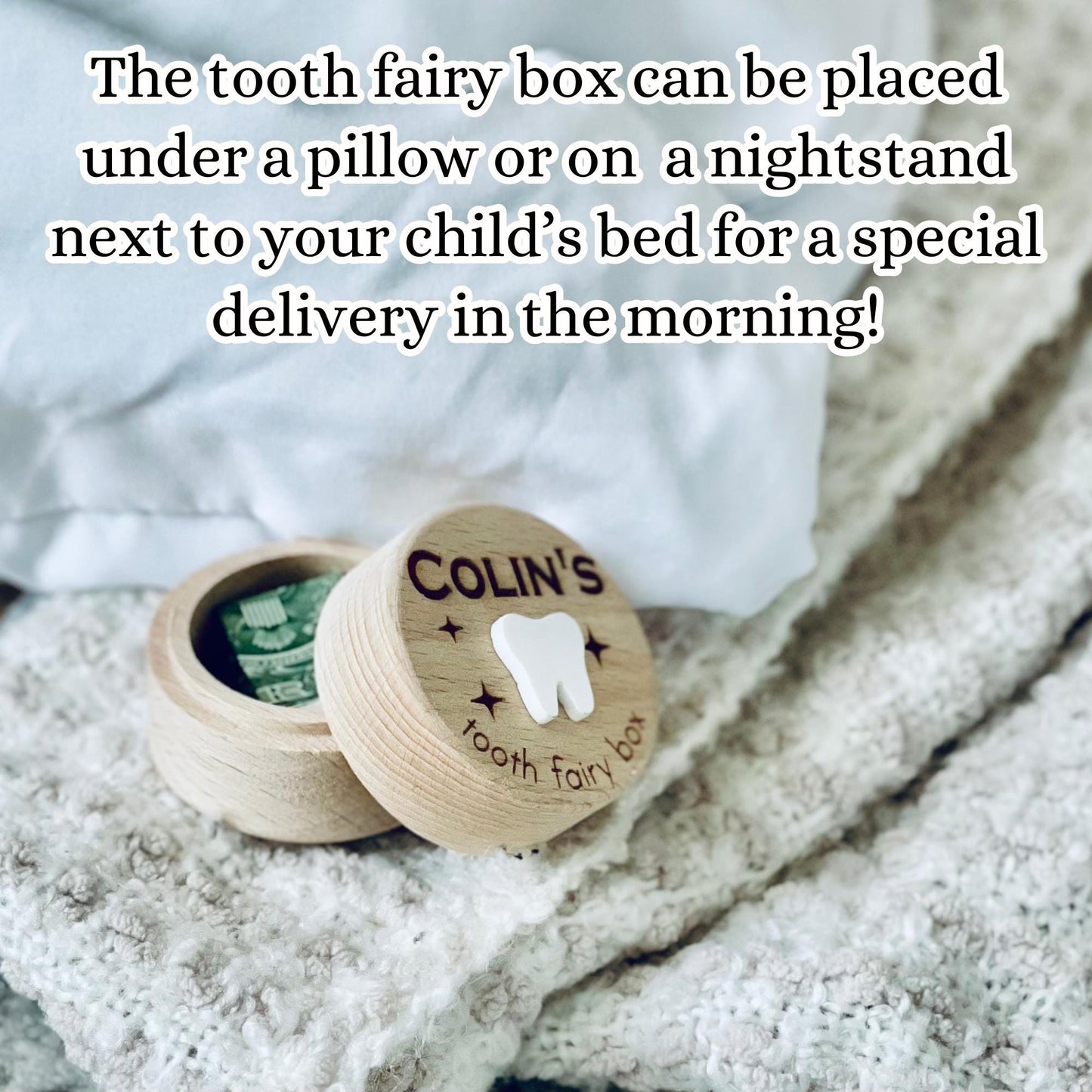 Tooth fairy box tooth fairy bag custom tooth fairy personalized name kids tooth fairy box