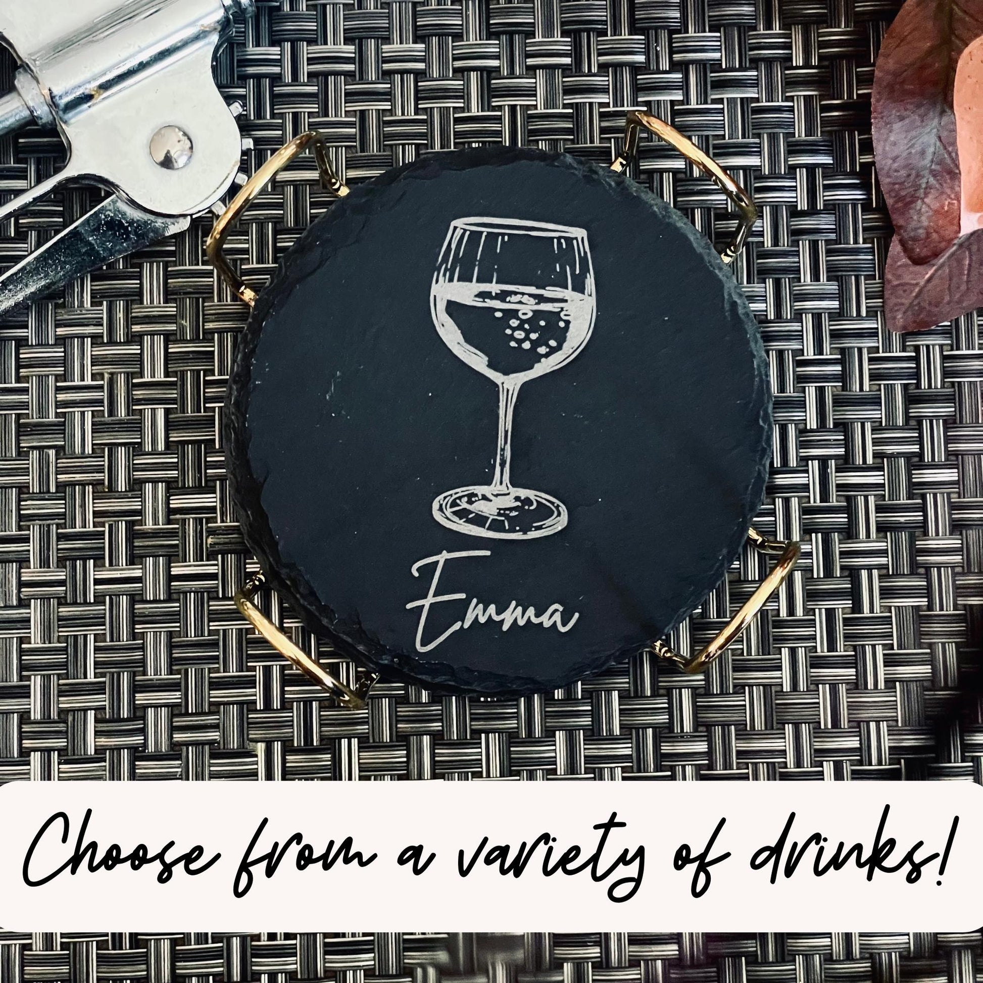 custom engraved slate coasters| coaster set with holder| new roommate gifts| housewarming coaster set of 6| college roommate birthday